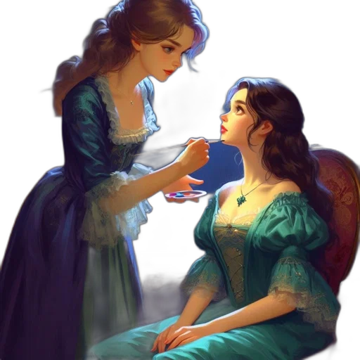 jewelry, crown, dress, oil painting transparent PNG cut-out