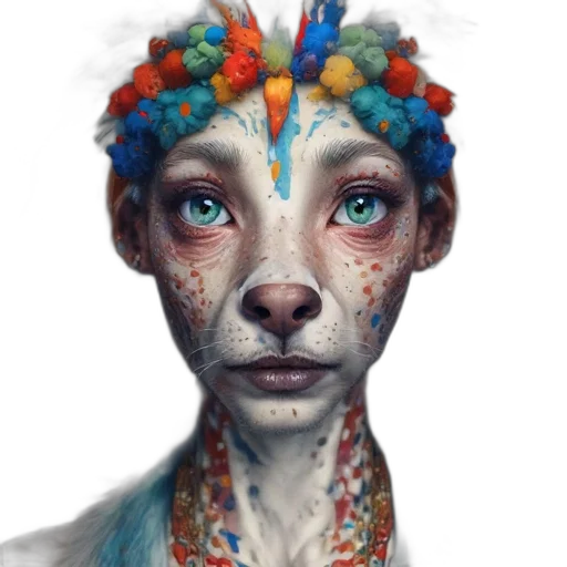 face, mask, creature, crown transparent PNG cut-out