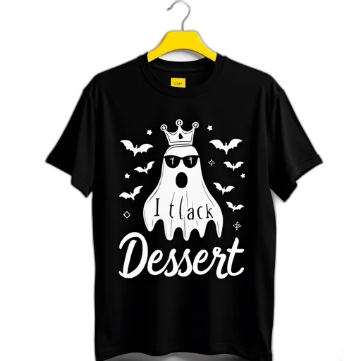 3d render, black, t-shirt, graphic transparent PNG cut-out
