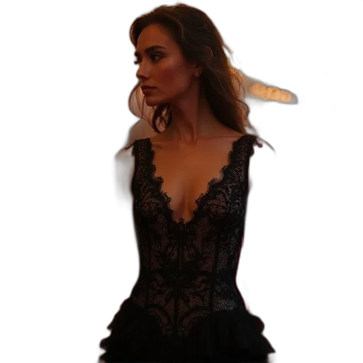 dress, staff, concept art, dark transparent PNG cut-out