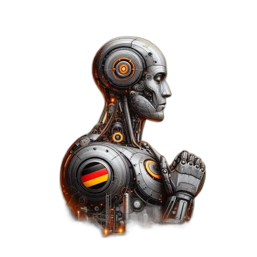 robot, cyberpunk, concept art, 3d render transparent PNG cut-out