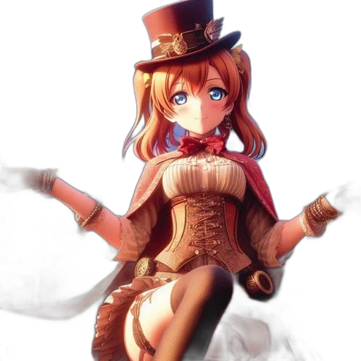 staff, hat, weapon, dress transparent PNG cut-out