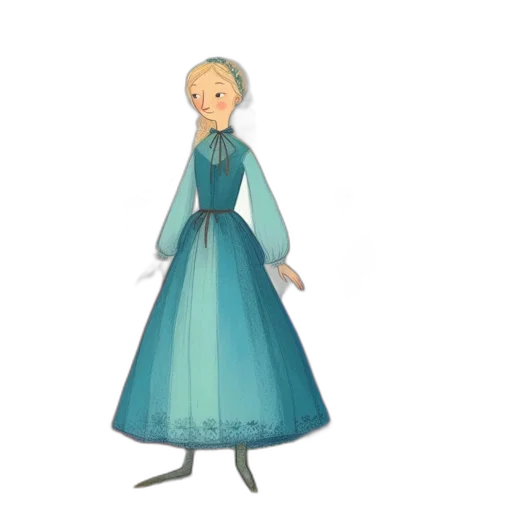dress, staff, concept art, 3d render transparent PNG cut-out