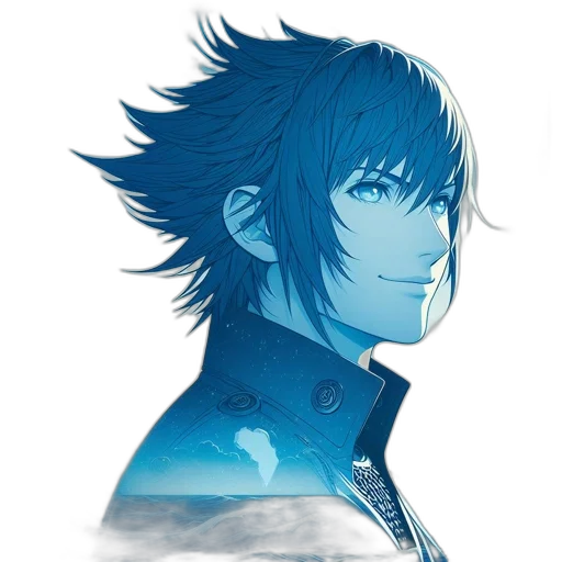 face, dragon, jacket, staff transparent PNG cut-out