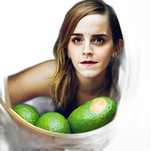 food, face, photorealistic, watercolor transparent PNG cut-out