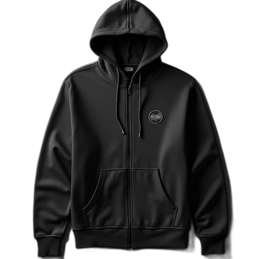 jacket, 3d render, dark, monochrome transparent PNG cut-out