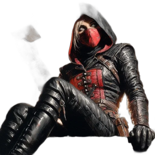 mask, jacket, staff, concept art transparent PNG cut-out