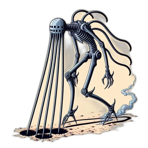 creature, weapon, robot, hair transparent PNG cut-out