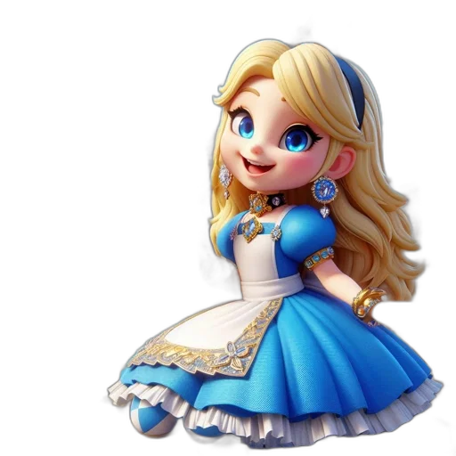 dress, crown, face, staff transparent PNG cut-out
