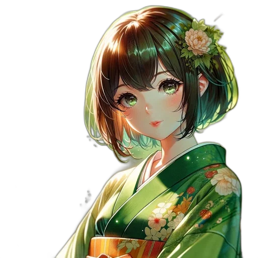 dress, flower, staff, face transparent PNG cut-out