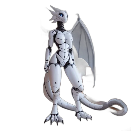 dragon, creature, robot, 3d render transparent PNG cut-out