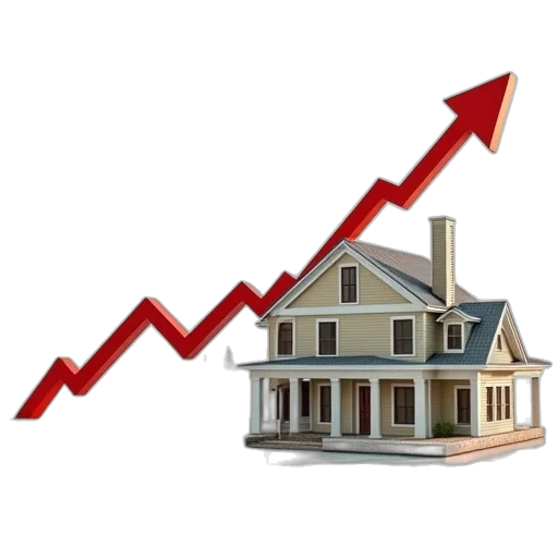 upward, decline, mortgage, prices transparent PNG cut-out