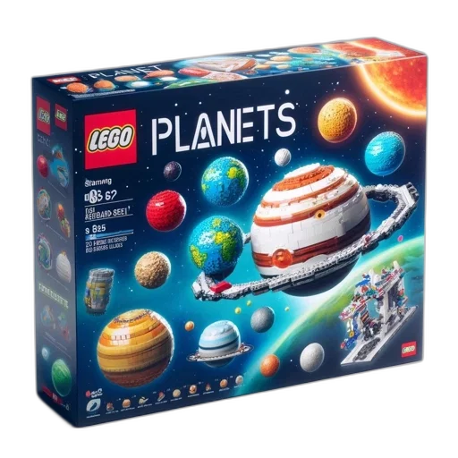 concept art, outer space, lego, planets transparent PNG cut-out