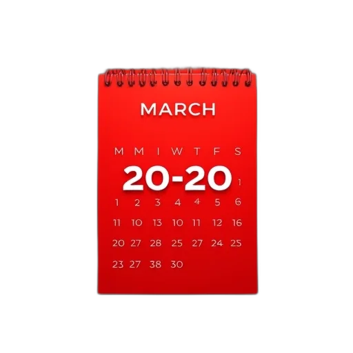 march, 2020, calendar, wallpaper transparent PNG cut-out