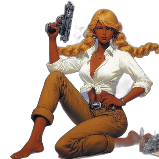 weapon, comic book art, concept art, woman transparent PNG cut-out