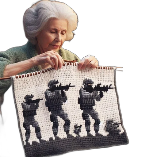 concept art, elderly, woman, works transparent PNG cut-out