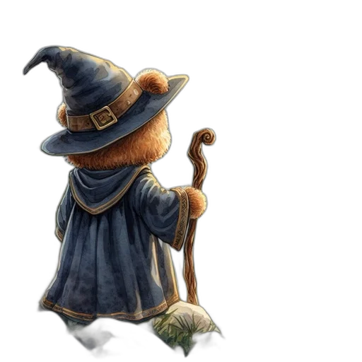 hat, staff, mask, concept art transparent PNG cut-out