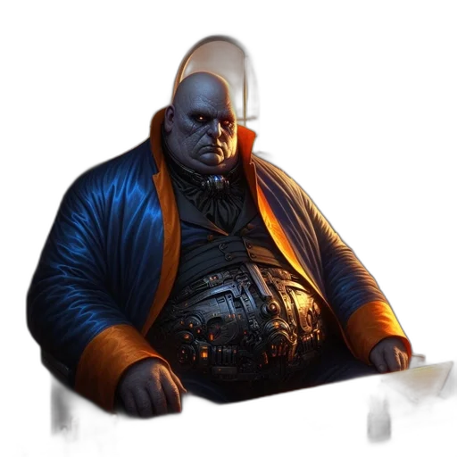 jacket, staff, face, robot transparent PNG cut-out