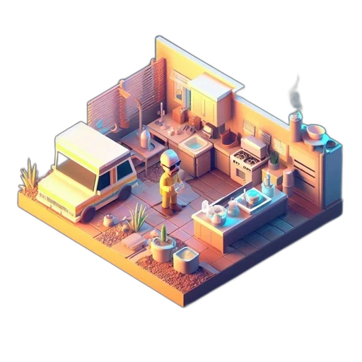 furniture, building, concept art, pixel art transparent PNG cut-out