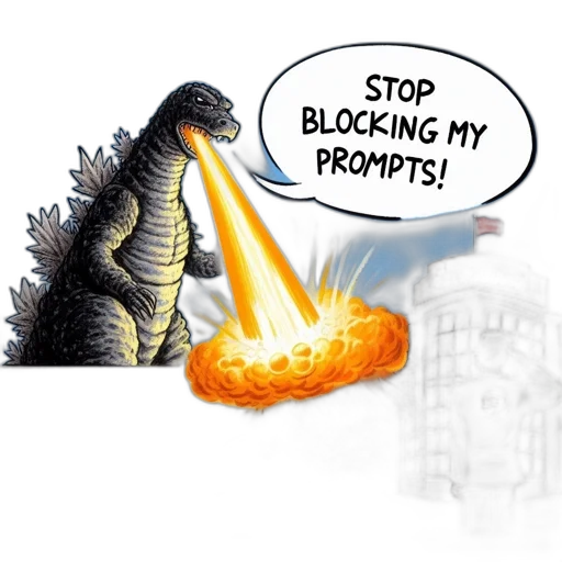 concept art, fire, godzilla-like, creature transparent PNG cut-out
