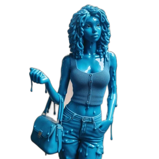 dress, jacket, robot, vaporwave transparent PNG cut-out