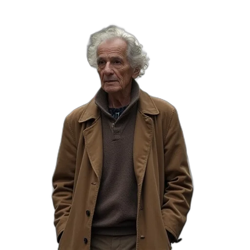 jacket, hair, face, staff transparent PNG cut-out