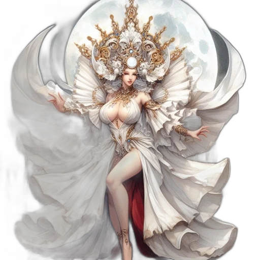 crown, dress, jewelry, fantasy art transparent PNG cut-out