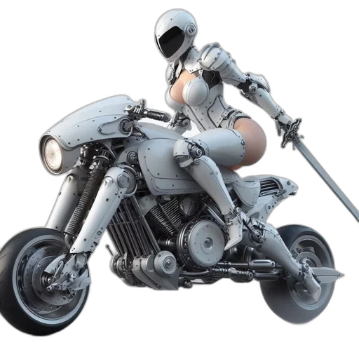 robot, weapon, concept art, 3d render transparent PNG cut-out