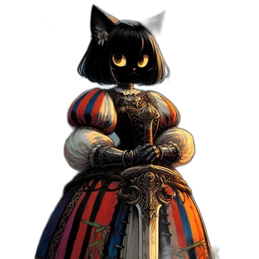 dress, mask, staff, animal transparent PNG cut-out