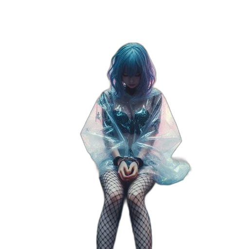 jacket, dress, umbrella, creature transparent PNG cut-out