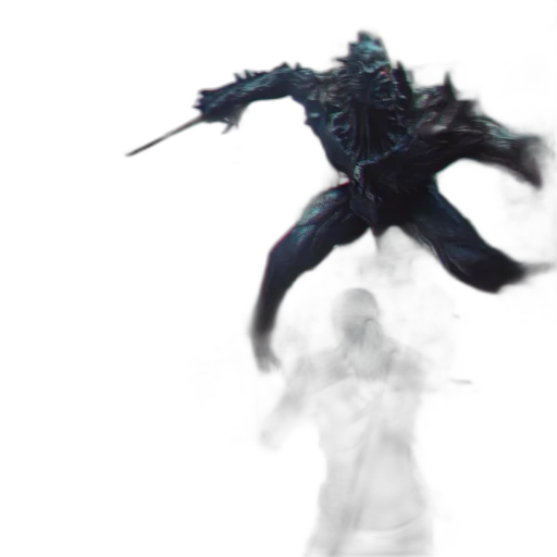 dragon, creature, staff, sword transparent PNG cut-out