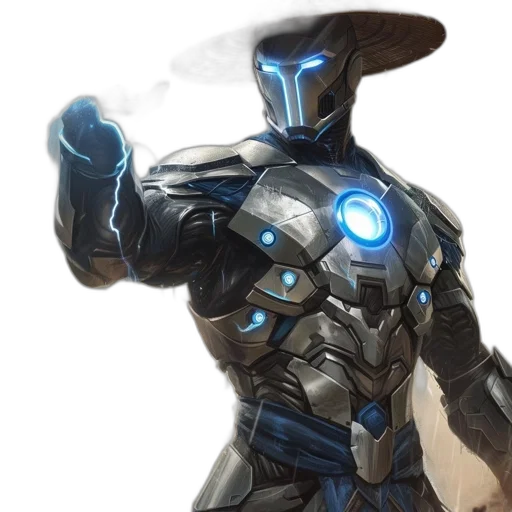 robot, weapon, mask, staff transparent PNG cut-out