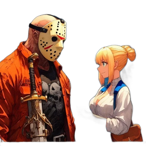 mask, face, weapon, jacket transparent PNG cut-out