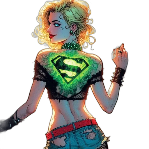 comic book art, concept art, cyberpunk, fantasy art transparent PNG cut-out