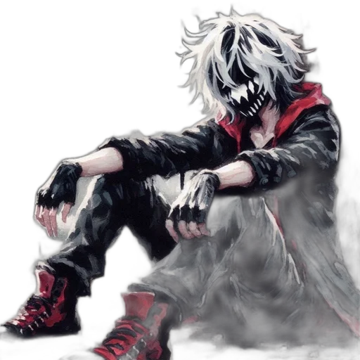 jacket, weapon, mask, face transparent PNG cut-out