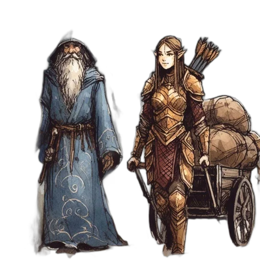 fantasy art, concept art, pixel art, comic book art transparent PNG cut-out