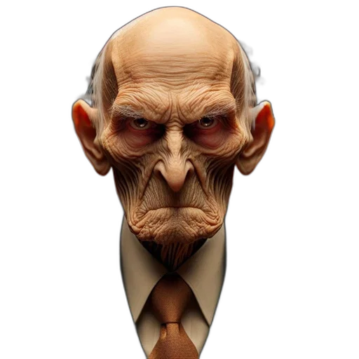 face, mask, staff, creature transparent PNG cut-out