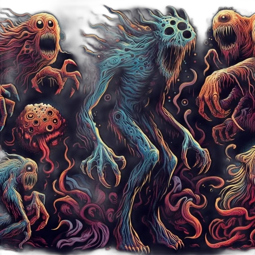 creature, animal, hair, concept art transparent PNG cut-out