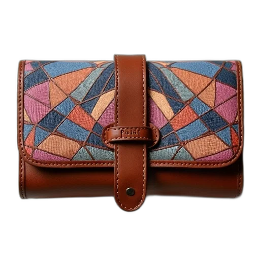 brown, leather, wallet, visible transparent PNG cut-out