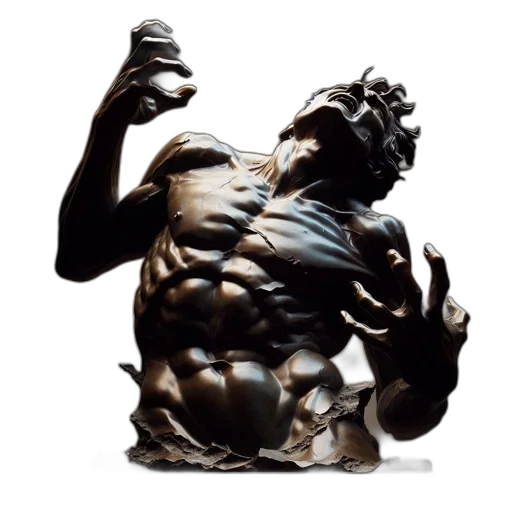 photorealistic, 3d render, concept art, bronze transparent PNG cut-out