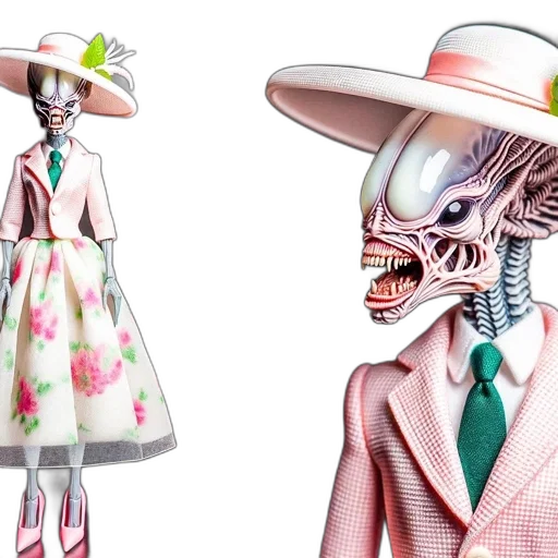 dress, concept art, 3d render, vaporwave transparent PNG cut-out