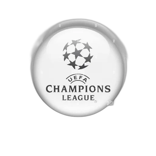 black, white, uefa, champions transparent PNG cut-out