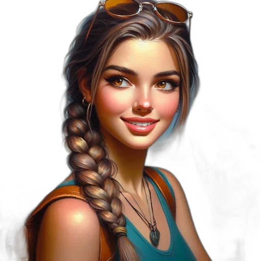 face, jewelry, fantasy art, photorealistic transparent PNG cut-out