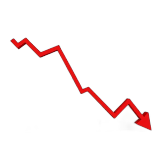 graph, price, declines transparent PNG cut-out