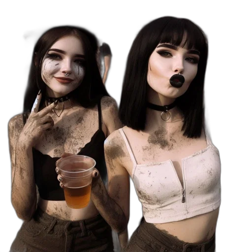 face, mask, creature, hair transparent PNG cut-out