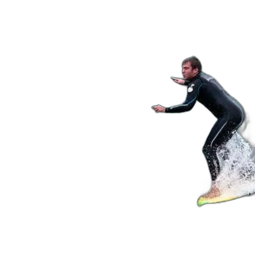 concept art, outer space, underwater, surfer transparent PNG cut-out