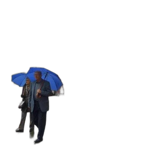 umbrella, jacket, hat, staff transparent PNG cut-out