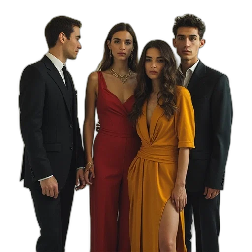 dress, fire, earth tones, rene transparent PNG cut-out