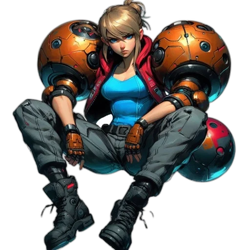 robot, concept art, comic book art, cyberpunk transparent PNG cut-out