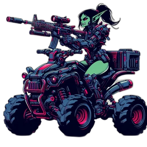 weapon, robot, concept art, pixel art transparent PNG cut-out